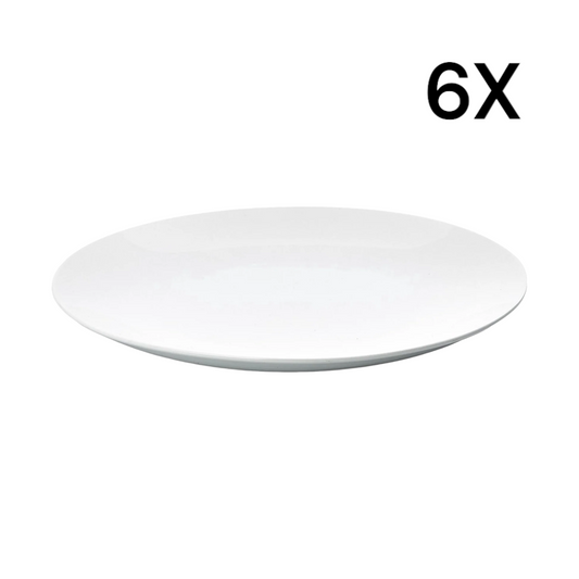 Borden - 27 cm - 6 Stuks - Wit - Horeca - Set - Pack - Witte Borden - Kwaliteit - Porselein - Dinerbord - Ontbijtbord - Lunchbord