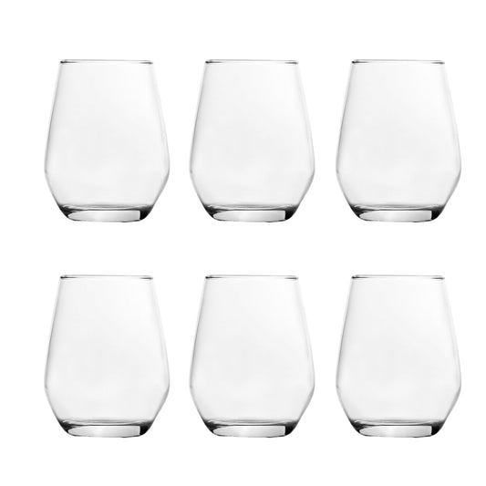 Drinkglazen - 370ml - 6 Stuks - Drinkglas - Limonadeglazen - Glas - Hoogwaardige kwaliteit - Glazenset - Drinkglazen