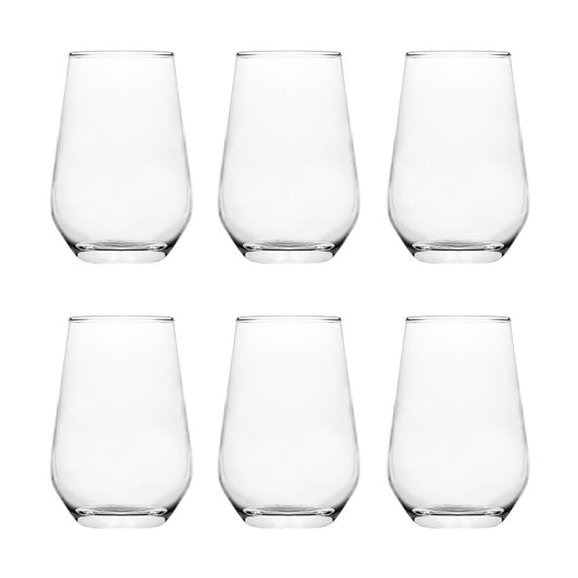 Drinkglazen - 460ml - 6 Stuks - Drinkglas - Limonadeglazen - Glas - Hoogwaardige kwaliteit - Glazenset - Drinkglazen