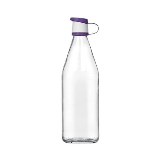 Drinkfles - Paars - 1 Liter - Glas - Drinkbeker - Karaf