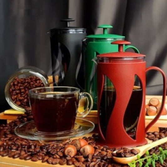 Koffiezet apparaat - Rood - Drukpers - Drukkan - Koffie Pers - Franse koffiepers