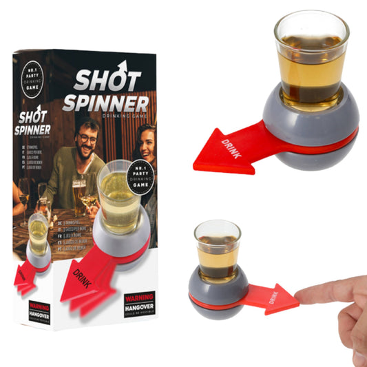 Spin & Drink: Het Ultieme Feest Draaispel met Shotglas