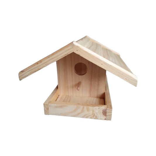 Houten Voederhuisje: Multifunctioneel Vogelhuisje en Voederstation - 24.5x22.5x17cm - Premium Kwaliteit Voedertafel en Voederplaats