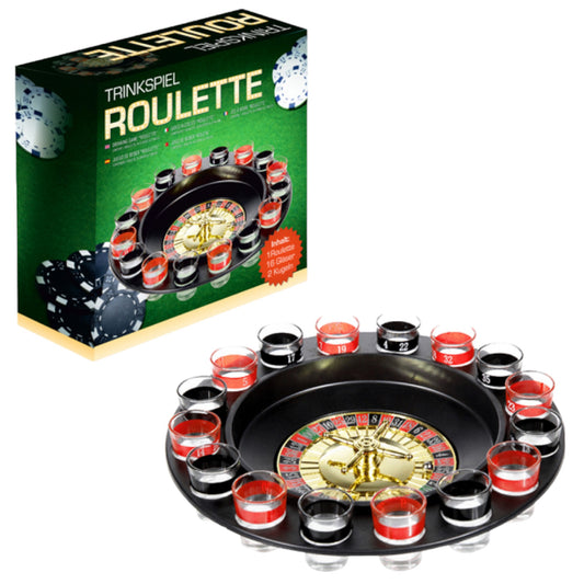 Roulette Drinkspel: Casino Nacht Thuis met 16 Shotglazen & 2 Metalen Ballen