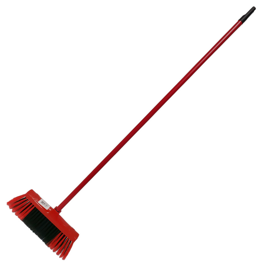 Bezem - 120cm - Rood - Kunststof - Tulip met broomsoft - Binnen & Buiten - Veger - Ultieme schoonmaak instrument