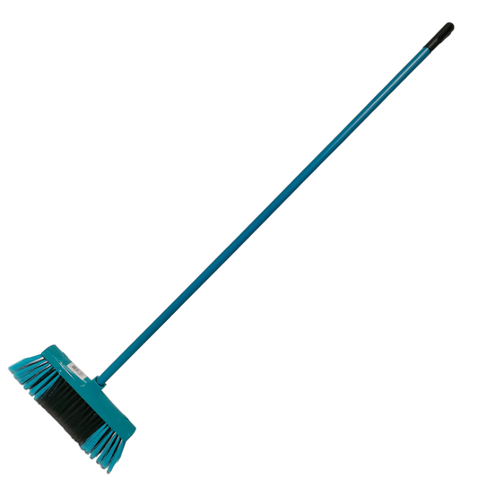 Bezem - 120cm - Cyan/Licht Blauw - Kunststof - Tulip met broomsoft - Binnen & Buiten - Veger - Ultieme schoonmaak instrument