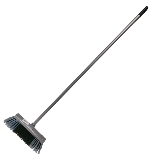 Bezem - 120cm - Grijs - Kunststof - Tulip met broomsoft - Binnen & Buiten - Veger - Ultieme schoonmaak instrument