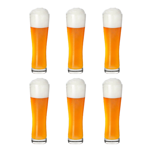 Bierglazen - Set 6 stuks - 30cl - Bierglas - Bier - Glas - 300ml - Pils - Glazen set - Hoogwaardige Kwaliteit - Vaasje