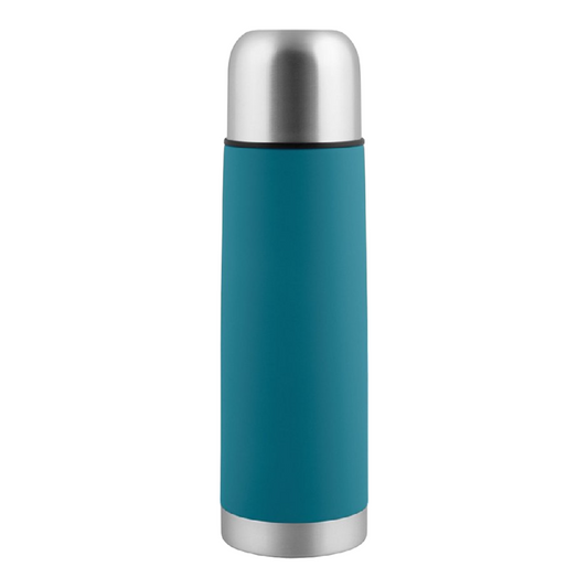 Thermosfles/Drinkfles - Turquoise/Blauw - 500 ml - Thermos Beker - Draaidop
