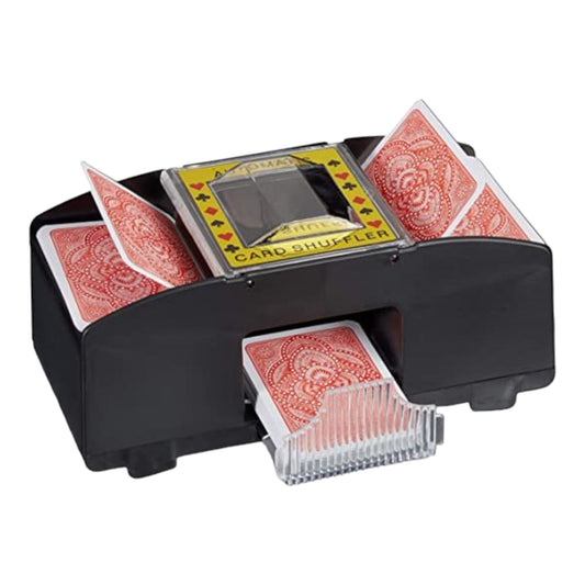 Kaartenschudmachine - Zwart/Goud - Casino - Hoogwaardige Kwaliteit - Kaarten Schudder - Pokerschudmachine - Automatische Kaartenschudder - Cardschuffler - Professionele Schud Machine