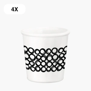4 espressokopjes met ringmotief