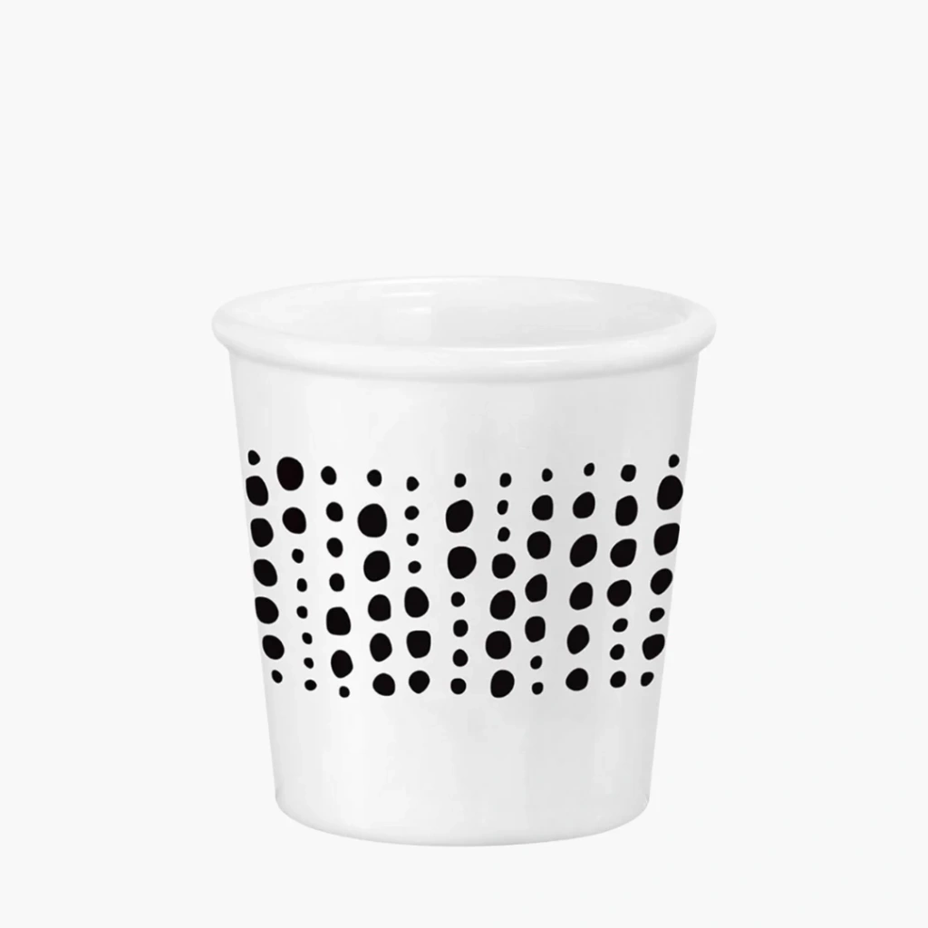 Set van 4 espressokopjes met stipmotief