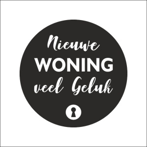 Wenskaart “Nieuwe woning veel geluk” – 150 x 150 mm – Inclusief Envelop