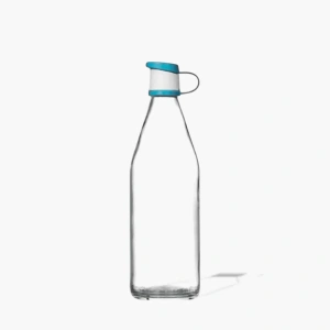 Drinkfles met lichtblauwe beugeldop