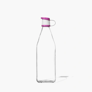 drinkfles met roze beugeldop