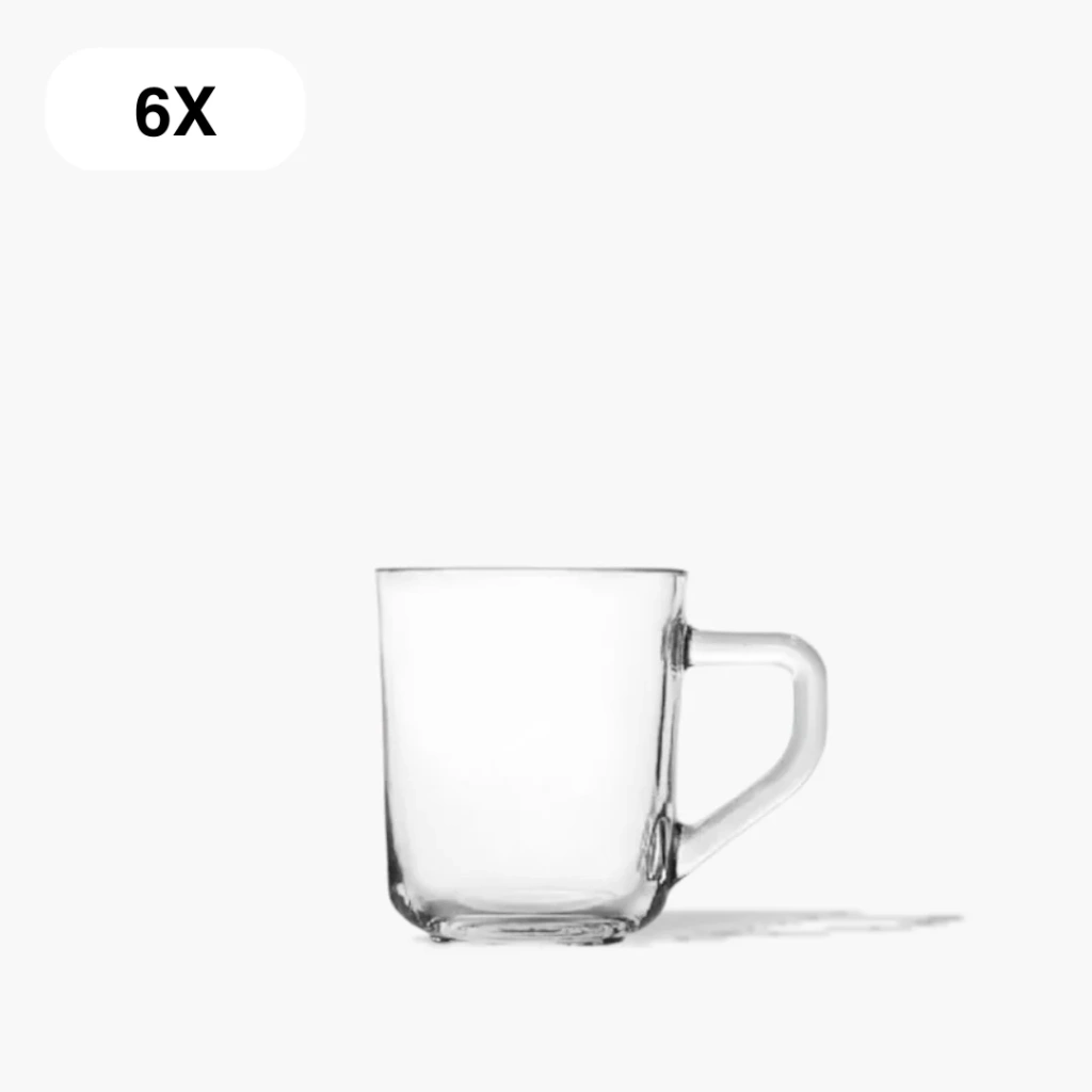 6 espressoglaasjes van 90 ml
