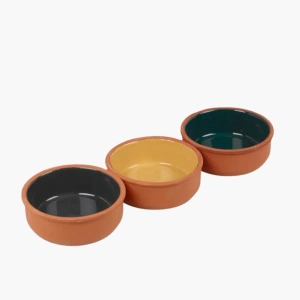 3 gekleurde tapasschaaltjes