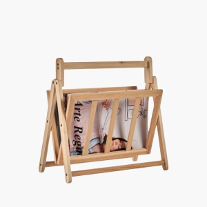 Houten tijdschrifthouder
