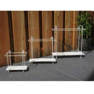 Set van 3 witte wandschappen