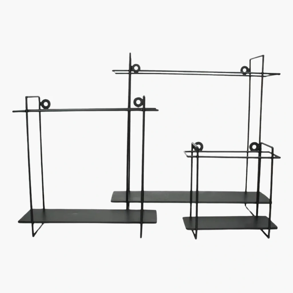 Set van 3 zwarte wandschappen
