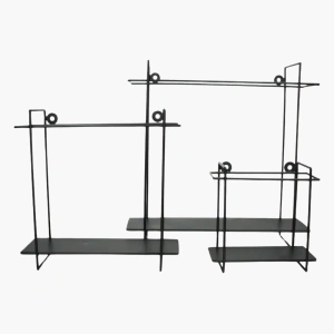 Set van 3 zwarte wandschappen