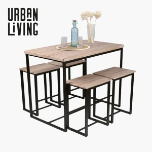 Hoge tafel met 4 stoelen