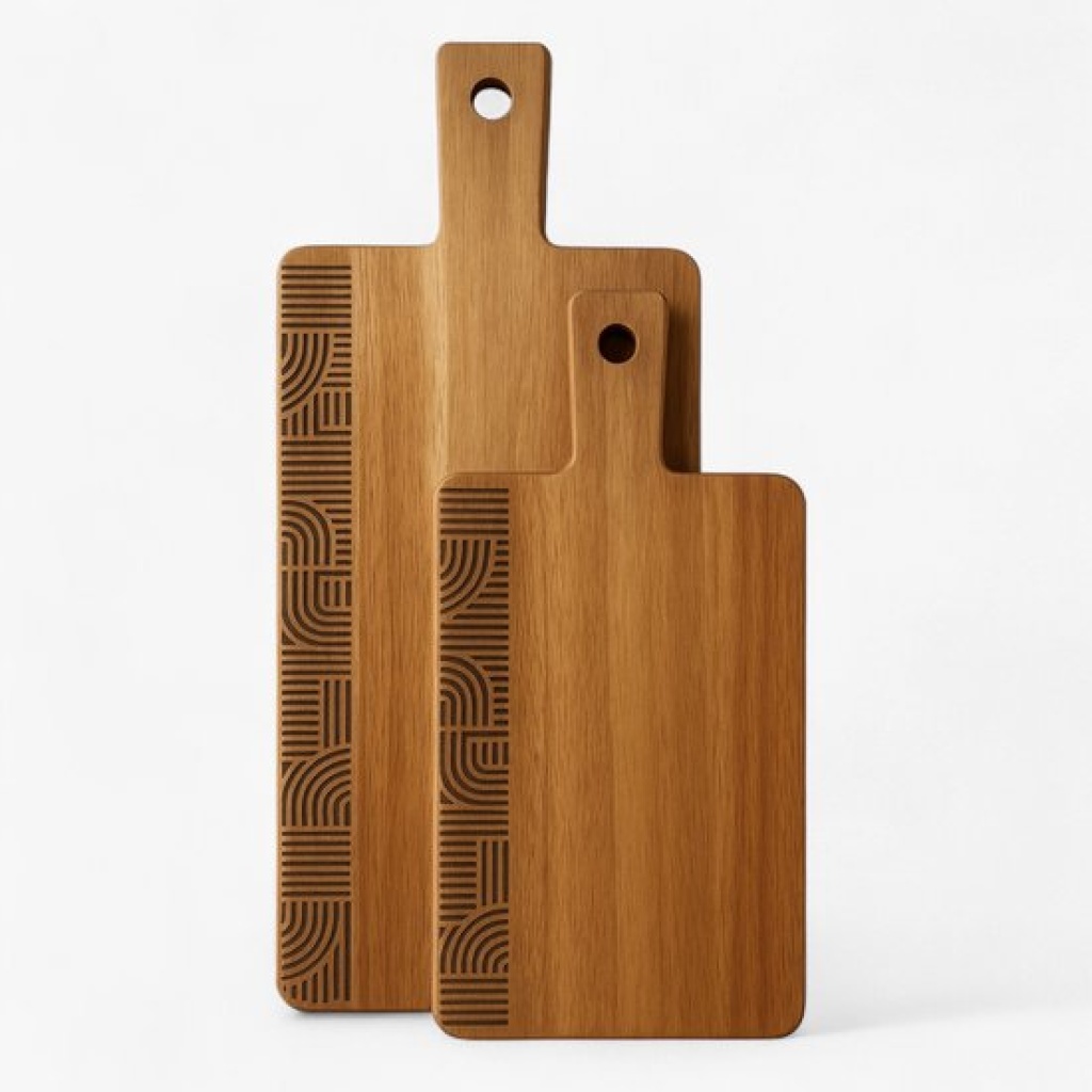Set van 2 acacia borrelplanken