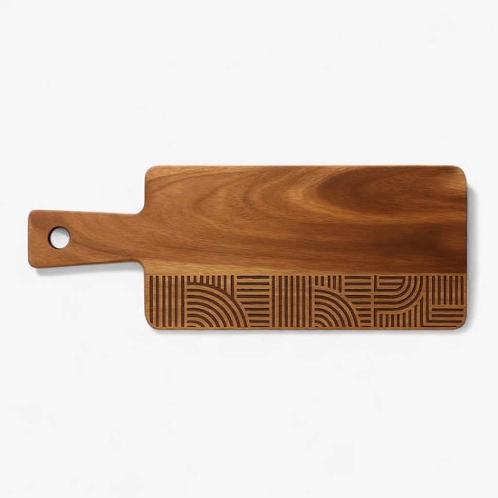 borrelplank met gegraveerd design