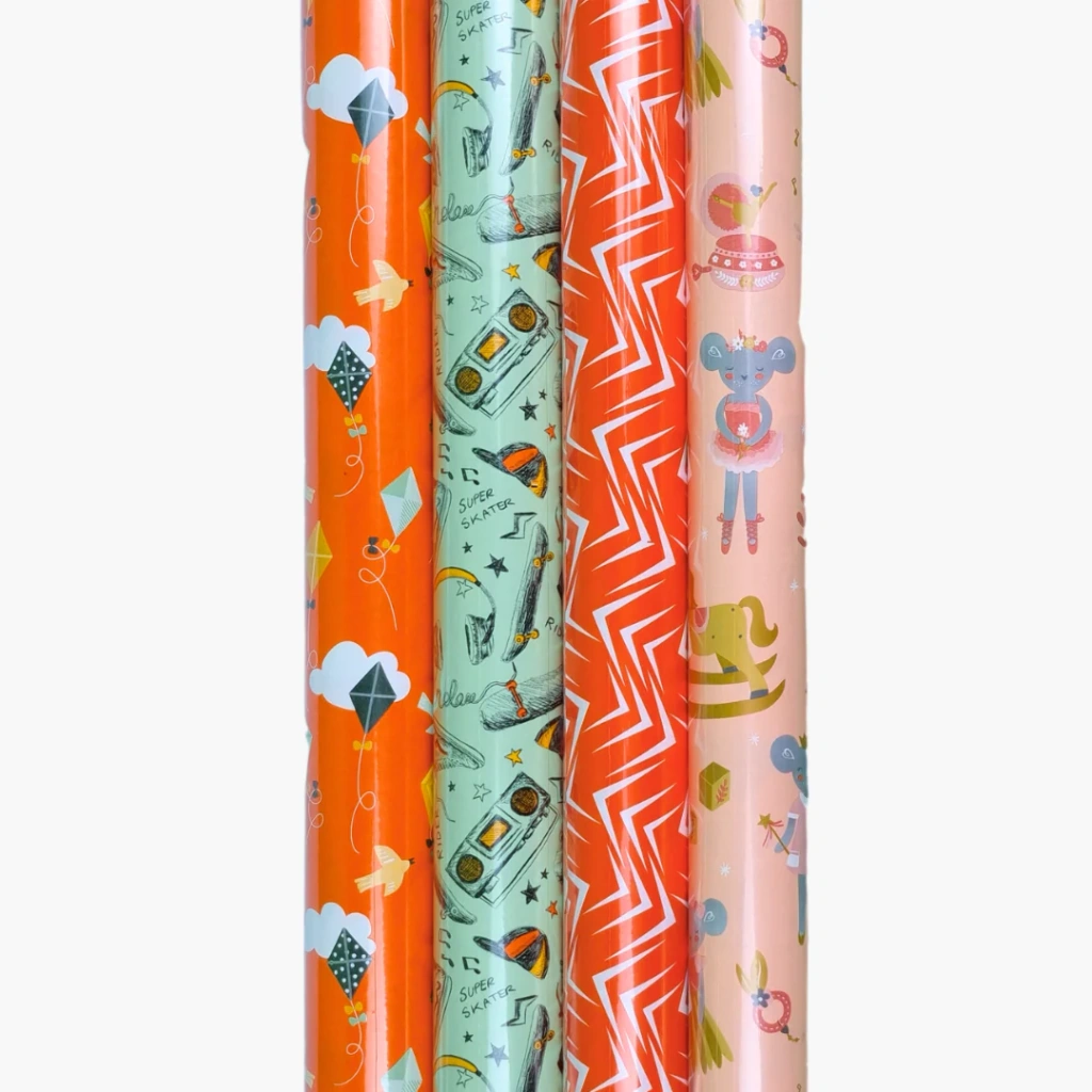 oranje cadeaupapierrollen
