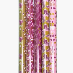roze cadeaupapierrollen