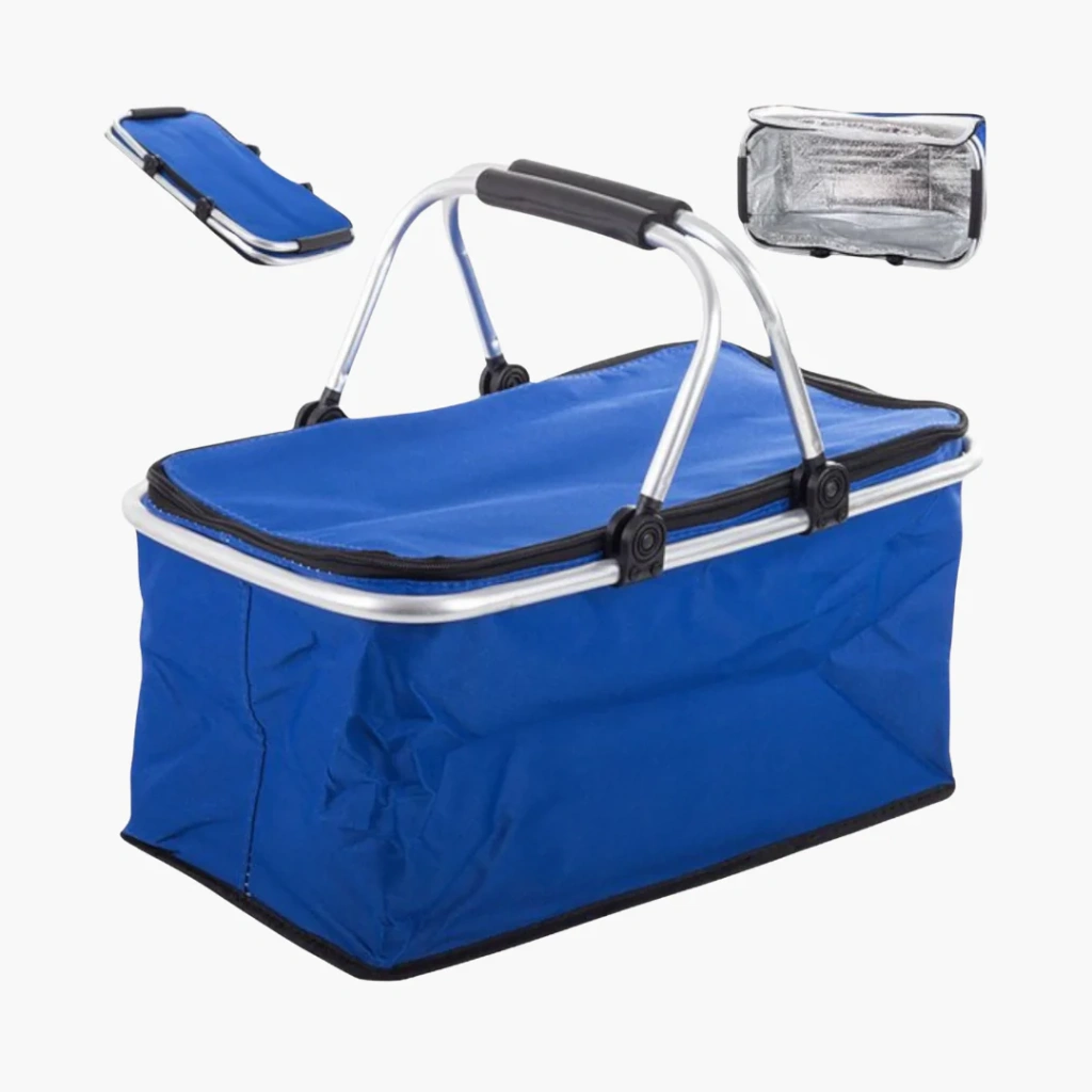 blauwe koeltas
