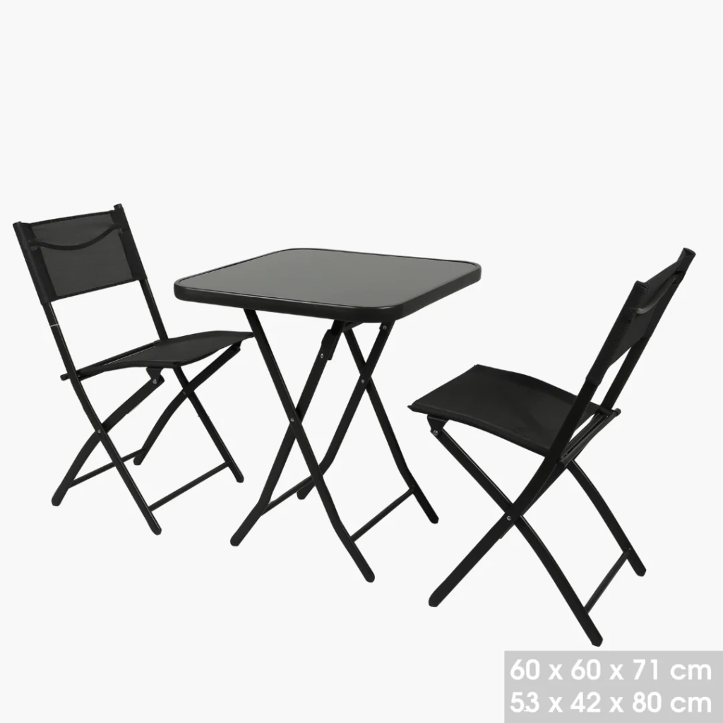 Tuinset met tafel en 2 stoelen