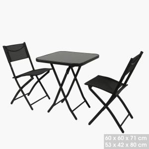 Tuinset met tafel en 2 stoelen