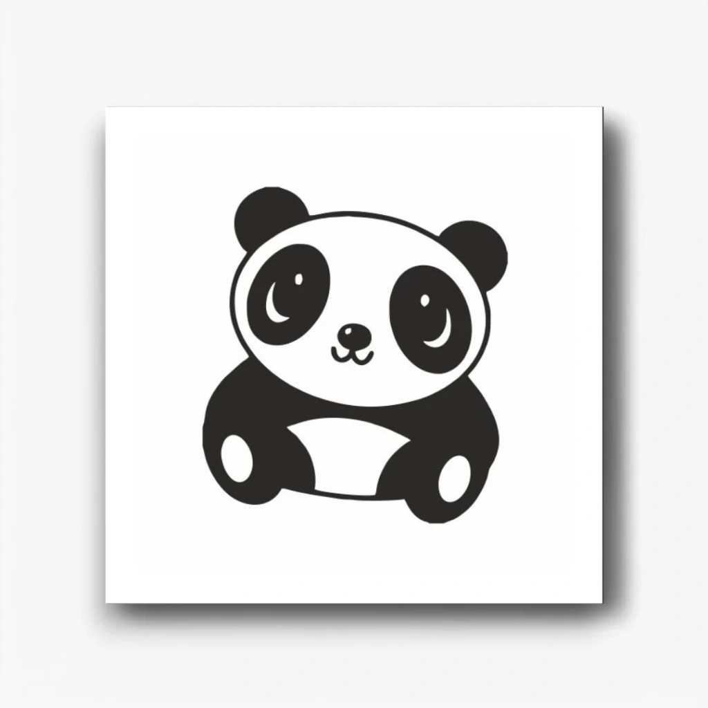 Wenskaart met een panda