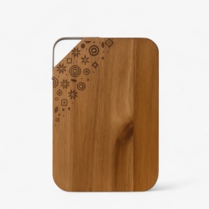 Acacia borrelplank met bloemenmotief