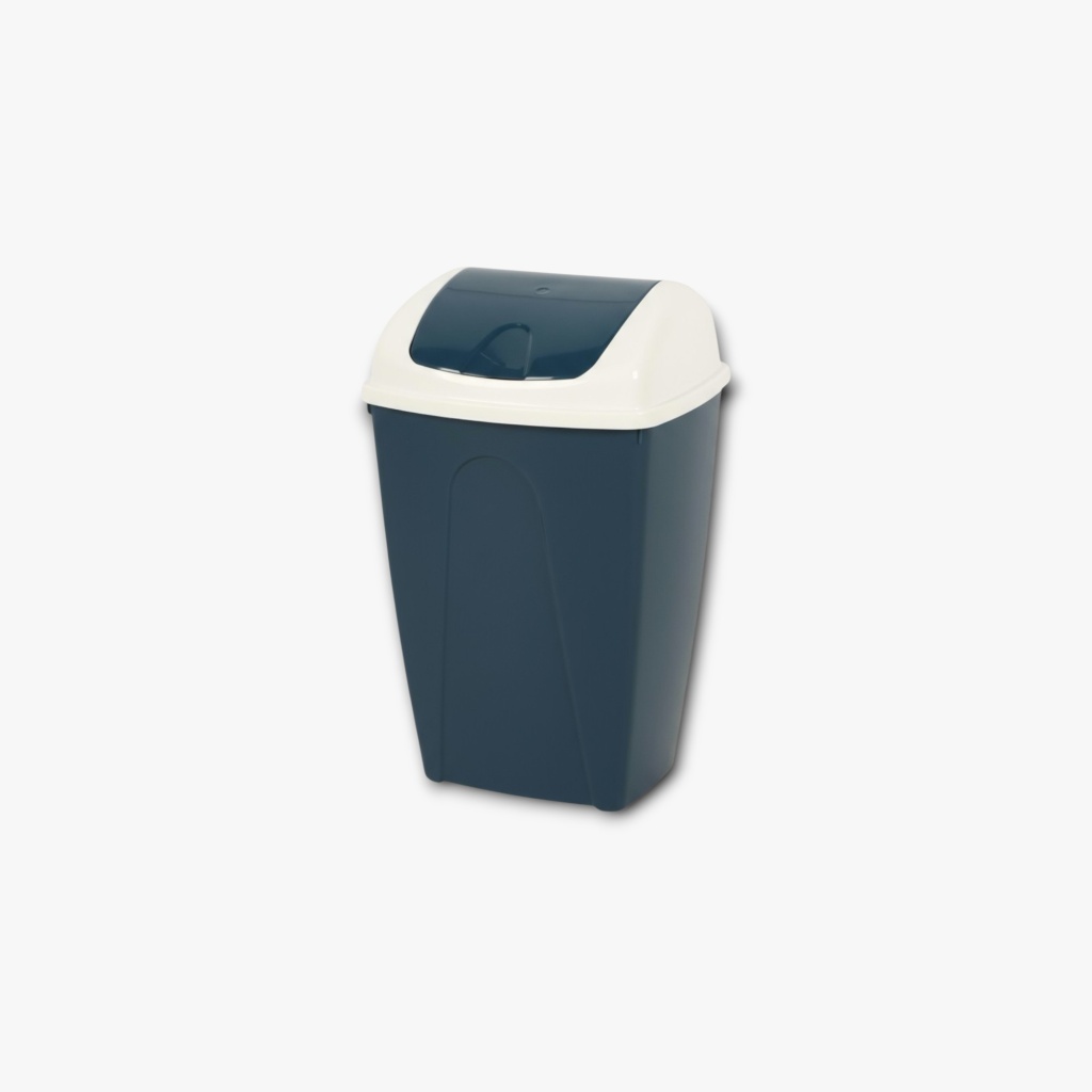 blauwe prullenbak van 10 liter